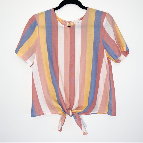 Madewell Tops - Madewell striped short sleeve blouse
